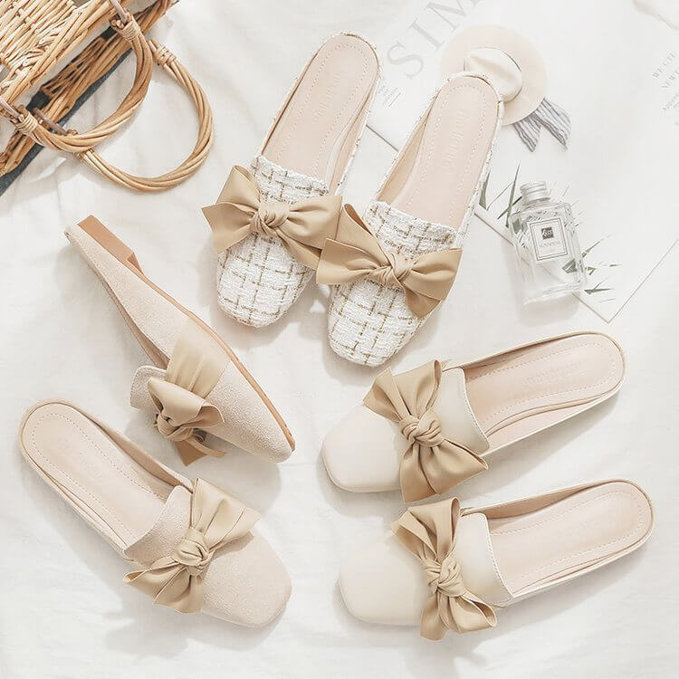 Closed Toe Sandals Women's Outer Wear Fashionable All-matching $25.90 Dana Fashion Color: Apricot Bow Size: 35 Women's shoes Product information: Pattern: solid color Color: apricot, apricot (bow), apricot suede (bow), classic look (bow),663 Size: 35, 36,