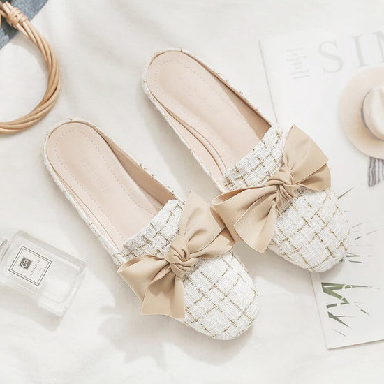Closed Toe Sandals Women's Outer Wear Fashionable All-matching $25.90 Dana Fashion Color: Classic Style Bow Size: 35 Women's shoes Product information: Pattern: solid color Color: apricot, apricot (bow), apricot suede (bow), classic look (bow),663 Size: 3