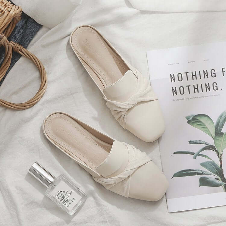 Closed Toe Sandals Women's Outer Wear Fashionable All-matching $25.90 Dana Fashion Color: Apricot Bow Size: 35 Women's shoes Product information: Pattern: solid color Color: apricot, apricot (bow), apricot suede (bow), classic look (bow),663 Size: 35, 36,