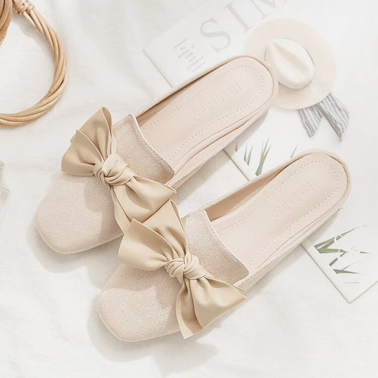 Closed Toe Sandals Women's Outer Wear Fashionable All-matching $25.90 Dana Fashion Color: Apricot Suede Bow Size: 35 Women's shoes Product information: Pattern: solid color Color: apricot, apricot (bow), apricot suede (bow), classic look (bow),663 Size: 3