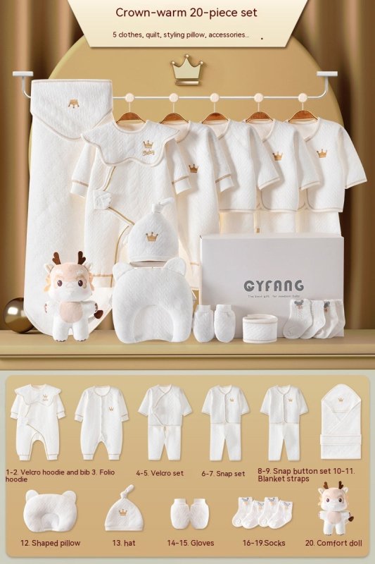 Clothes For Babies Newborn Gift Box Newborn Suit $93.05 Dana Fashion style: White 20 Pieces Warm Suit Height: 59cm Baby Clothing Product information: Pattern: solid color Color: white 15 pieces Four Seasons, White 15 pieces warm, white 17 pieces Four Seas