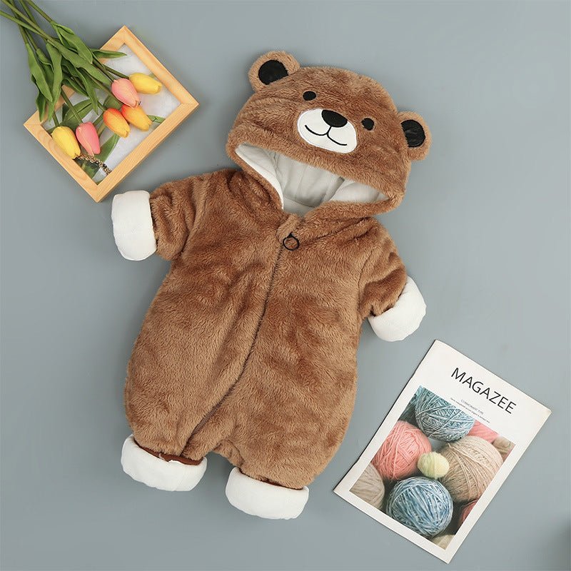 Clothes Plus Cotton Onesies, Cotton Clothes, Baby Clothes, Baby Clothes $32.94 Dana Fashion Color: Brown Child size: 66cm Baby Clothing Product information: Fabric name; Cotton Suitable season: winter Suitable for ages; infants and young children (0-2 yea