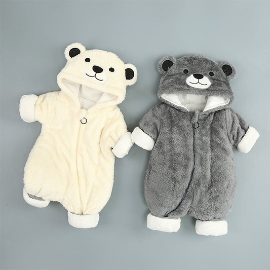 Clothes Plus Cotton Onesies, Cotton Clothes, Baby Clothes, Baby Clothes $32.94 Dana Fashion Color: Beige Child size: 66cm Baby Clothing Product information: Fabric name; Cotton Suitable season: winter Suitable for ages; infants and young children (0-2 yea