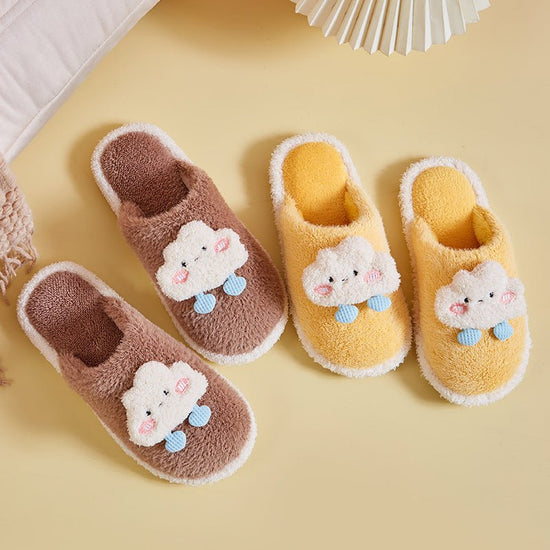 Clouds Couple Cotton Slippers Unisex Household Autumn And Winter Cartoon $28.66 Dana Fashion Color: Brown Size: 40to41 Women's shoes Product information: Pattern: Cartoon Lining material: Fluff Color: green, coral red, gray, brown, yellow Heel height: abo
