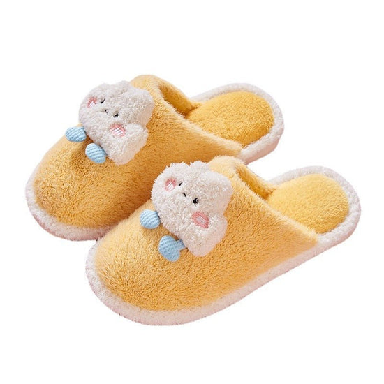 Clouds Couple Cotton Slippers Unisex Household Autumn And Winter Cartoon $28.66 Dana Fashion Color: Brown Size: 40to41 Women's shoes Product information: Pattern: Cartoon Lining material: Fluff Color: green, coral red, gray, brown, yellow Heel height: abo
