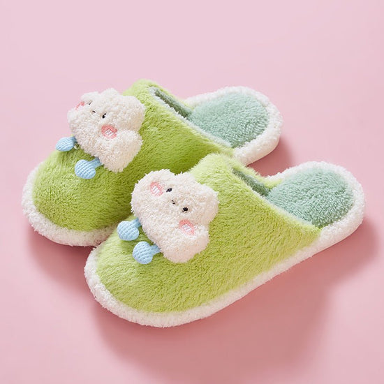 Clouds Couple Cotton Slippers Unisex Household Autumn And Winter Cartoon $27.96 Dana Fashion Color: Green Size: 36to37 Women's shoes Product information: Pattern: Cartoon Lining material: Fluff Color: green, coral red, gray, brown, yellow Heel height: abo