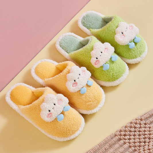 Clouds Couple Cotton Slippers Unisex Household Autumn And Winter Cartoon $28.66 Dana Fashion Color: Brown Size: 40to41 Women's shoes Product information: Pattern: Cartoon Lining material: Fluff Color: green, coral red, gray, brown, yellow Heel height: abo