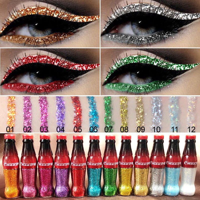 CmaaDu Color Glitter Glitter Glitter Liquid Eyeliner $13.22 Dana Fashion style: 1 makeup Specification: Product category: Eyeliner Color classification: 01, 02, 03, 04, 05, 06, 07, 08, 09, 10, 11, 12 Packing list: Eyeliner*1