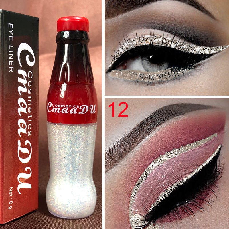 CmaaDu Color Glitter Glitter Glitter Liquid Eyeliner $13.22 Dana Fashion style: 12 makeup Specification: Product category: Eyeliner Color classification: 01, 02, 03, 04, 05, 06, 07, 08, 09, 10, 11, 12 Packing list: Eyeliner*1