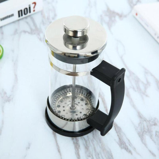 Coffee maker $16.36 Dana Fashion Size: 350ml Dana's Kitchen specification: Material: glass, 304 stainless steel Size: 10 * 8 * 17cm / 3.9 * 3.1 * 6.6 inches Capacity: 350 ml