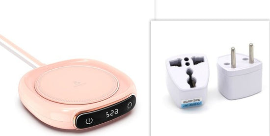 Coffee Mug Warmer Warm Coaster Smart Heating Cup Thermal Insulation Constant Temperature Coaster Heating Pad Desktop $40.00 Dana Fashion Color: M316 Pink Electrical outlet: EU Dana's Kitchen Overview: - Keep your coffee warm all morning long with this sle