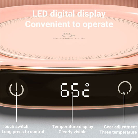 Coffee Mug Warmer Warm Coaster Smart Heating Cup Thermal Insulation Constant Temperature Coaster Heating Pad Desktop $40.00 Dana Fashion Color: M306 Pink Electrical outlet: USB Dana's Kitchen Overview: - Keep your coffee warm all morning long with this sl