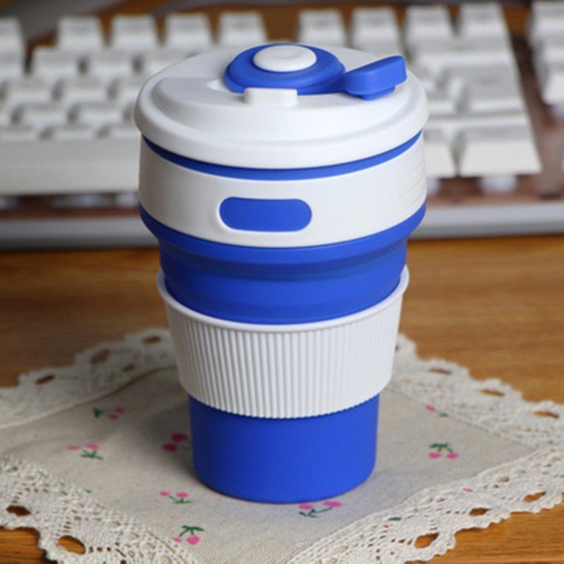 Coffee Mugs Travel Collapsible Silicone Cup Folding Water Cups BPA FREE Food Grade Drinking Ware Mug Tea Coffee Cups $25.50 Dana Fashion Color: Bule Dana's Kitchen Overview: This is a safe and healthy cup. Produced with food-grade safety silicone. Excelle