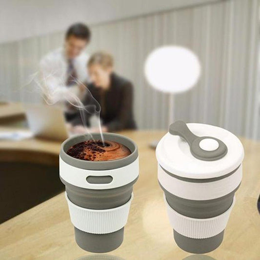 Coffee Mugs Travel Collapsible Silicone Cup Folding Water Cups BPA FREE Food Grade Drinking Ware Mug Tea Coffee Cups $25.50 Dana Fashion Color: Bule Dana's Kitchen Overview: This is a safe and healthy cup. Produced with food-grade safety silicone. Excelle