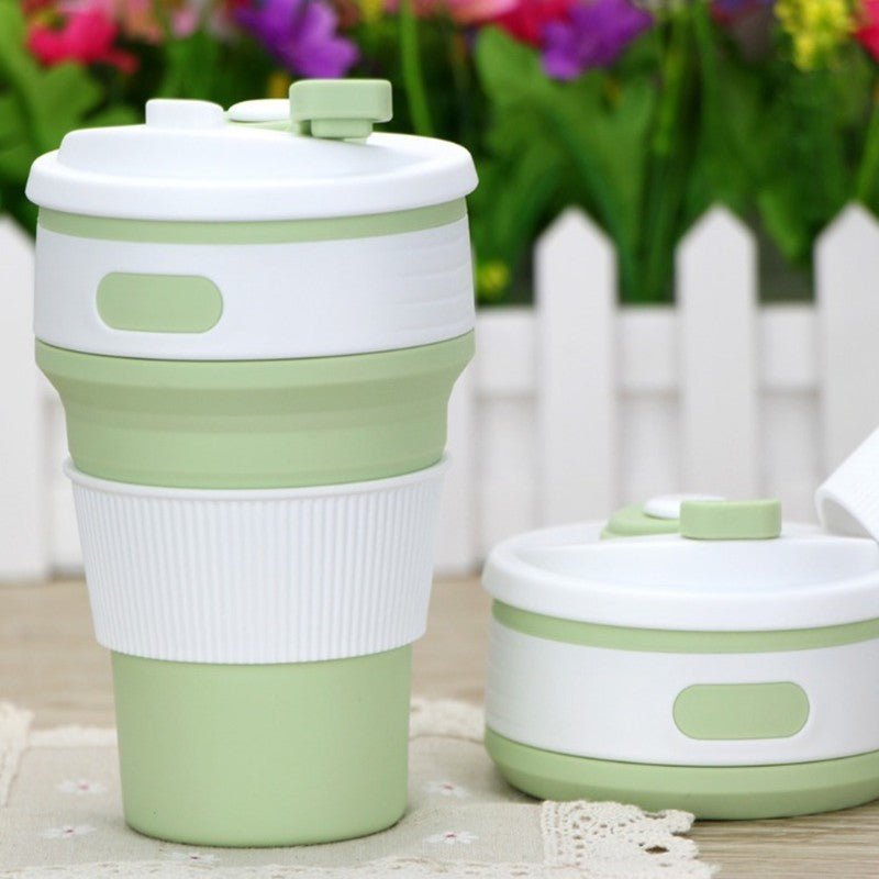 Coffee Mugs Travel Collapsible Silicone Cup Folding Water Cups BPA FREE Food Grade Drinking Ware Mug Tea Coffee Cups $25.50 Dana Fashion Color: Bule Dana's Kitchen Overview: This is a safe and healthy cup. Produced with food-grade safety silicone. Excelle