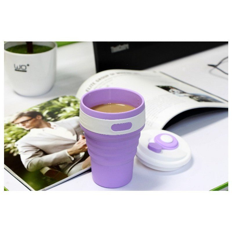 Coffee Mugs Travel Collapsible Silicone Cup Folding Water Cups BPA FREE Food Grade Drinking Ware Mug Tea Coffee Cups $25.50 Dana Fashion Color: Bule Dana's Kitchen Overview: This is a safe and healthy cup. Produced with food-grade safety silicone. Excelle