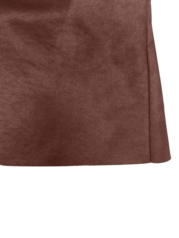 Cold-proof Warm Leather And Velvet Integrated Turn-down Collar Coat $52.43 Dana Fashion Color: Coffee Size: L Women's clothing Product information: Color: Brown Size: S,M,L,XL Thickness: medium Fabric name: Polyester Length: normal (50cm Applicable Gender