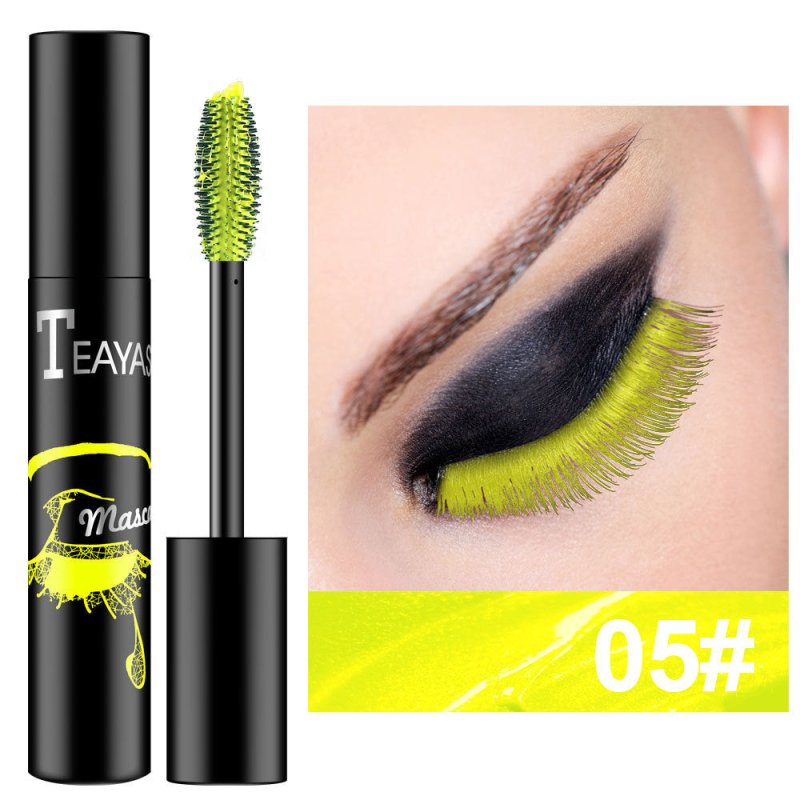 Color fluorescent mascara $17.99 Dana Fashion Color: Green makeup Description: 100% new, high quality Easy to wear and waterproof mascara Drastic growth, making you more attractive Keep it tidy all day, without smudging or peeling Can be used for party or