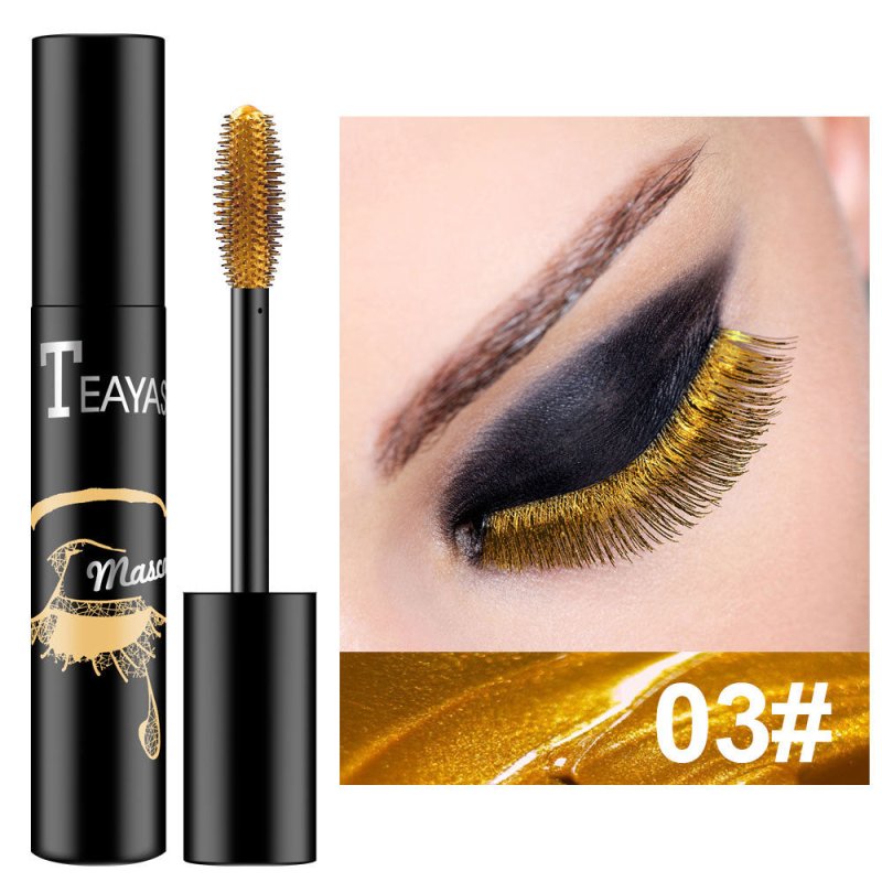Color fluorescent mascara $17.99 Dana Fashion Color: Gold makeup Description: 100% new, high quality Easy to wear and waterproof mascara Drastic growth, making you more attractive Keep it tidy all day, without smudging or peeling Can be used for party or