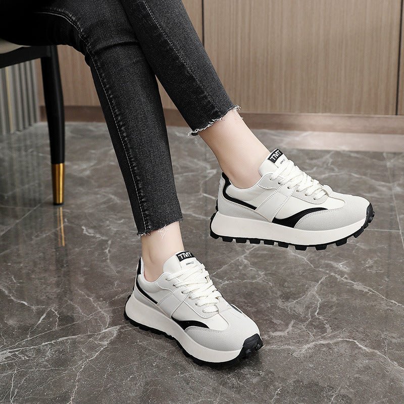 Color Matching Sports Women's Shoes Breathable Platform $45.40 Dana Fashion Color: Apricot Size: 35 Women's shoes Product information: Color: apricot, green, red Heel height: mid heel (3-5CM) Size: 35, 36, 37, 38, 39, 40 Sole material: rubber Toe holder s