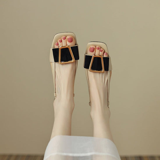 Color Matching Square Toe Elegant Classic Style Low-cut Chunky Heel Sandals $45.26 Dana Fashion Color: Apricot Size: 35 Women's shoes Product information: Lining material: PU Toe holder shape: square head Color: apricot, creamy-white, wine red Shoe Upper