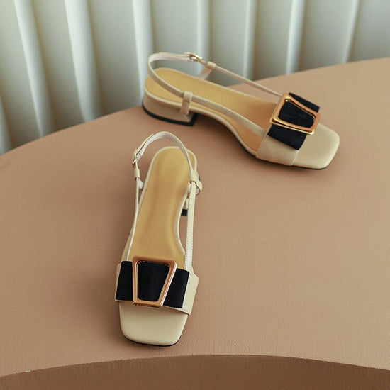 Color Matching Square Toe Elegant Classic Style Low-cut Chunky Heel Sandals $45.26 Dana Fashion Color: Apricot Size: 35 Women's shoes Product information: Lining material: PU Toe holder shape: square head Color: apricot, creamy-white, wine red Shoe Upper