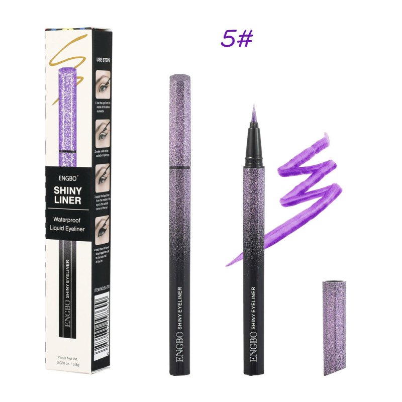 Color Quick Drying Starry Pearlescent Eyeliner $17.97 Dana Fashion style: 5 Style makeup Product information: Color classification: 1#, 2#, 3#, 4#, 5#, 6# Net content: 0.8 grams Efficacy: modification Features: With hair core design, the pen barrel is spr