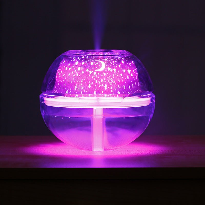 Colorful air purification creative humidifier $39.00 Dana Fashion Color: Gold Beauty Tools Product name: Crystal night light projection humidifier Product material: ABS + PS plastic + silicone + electronic components Product size: 135 * 135 * 115mm Style