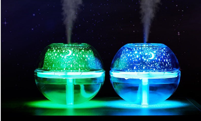 Colorful air purification creative humidifier $39.00 Dana Fashion Color: Gold Beauty Tools Product name: Crystal night light projection humidifier Product material: ABS + PS plastic + silicone + electronic components Product size: 135 * 135 * 115mm Style