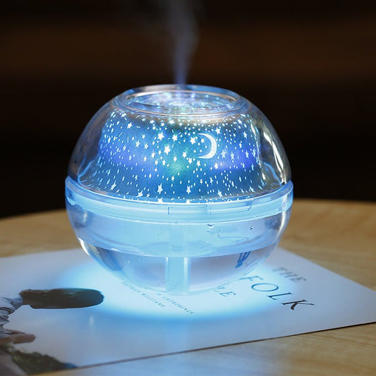 Colorful air purification creative humidifier $39.00 Dana Fashion Color: Gold Beauty Tools Product name: Crystal night light projection humidifier Product material: ABS + PS plastic + silicone + electronic components Product size: 135 * 135 * 115mm Style