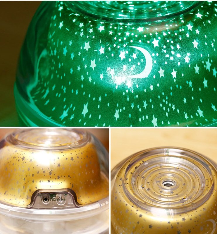 Colorful air purification creative humidifier $39.00 Dana Fashion Color: Gold Beauty Tools Product name: Crystal night light projection humidifier Product material: ABS + PS plastic + silicone + electronic components Product size: 135 * 135 * 115mm Style