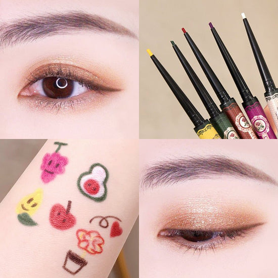 Colorful Eyeliner Glue Pen Is Extremely Fine, Waterproof And Non Smudging $12.40 Dana Fashion Color: Berry purple makeup Product information: Product category: eyeliner Color: 01 # smoky black, 02 # reddish brown, 03 # berry purple, 04 # milky white, 05 #