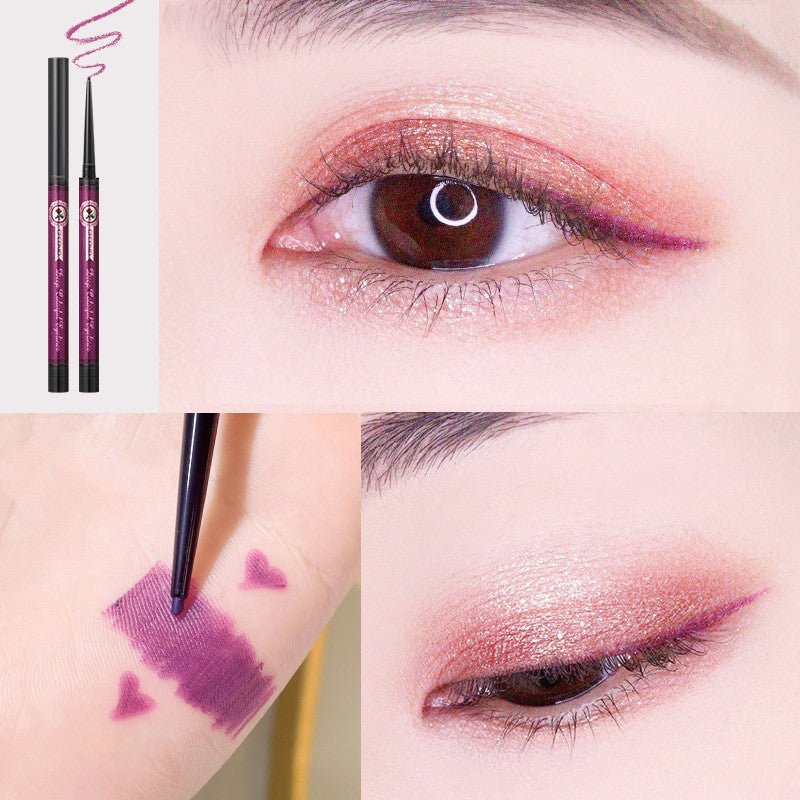 Colorful Eyeliner Glue Pen Is Extremely Fine, Waterproof And Non Smudging $12.40 Dana Fashion Color: Berry purple makeup Product information: Product category: eyeliner Color: 01 # smoky black, 02 # reddish brown, 03 # berry purple, 04 # milky white, 05 #