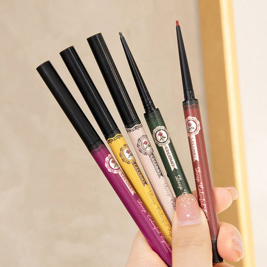 Colorful Eyeliner Glue Pen Is Extremely Fine, Waterproof And Non Smudging $12.40 Dana Fashion Color: Berry purple makeup Product information: Product category: eyeliner Color: 01 # smoky black, 02 # reddish brown, 03 # berry purple, 04 # milky white, 05 #
