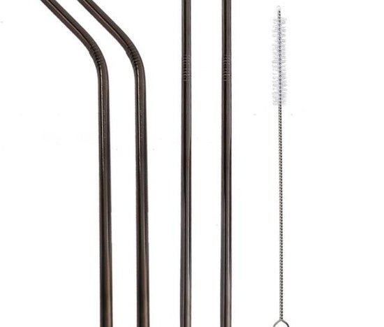 Colourful Reusable Stainless Steel Straws $19.50 Dana Fashion Color: BALCK style: STRAIGHT.BENT Dana's Kitchen Overview: Food grade stainless steel material, safe and reliable Threaded non-slip lines Colorful colors, multiple choices Specifications: Mater