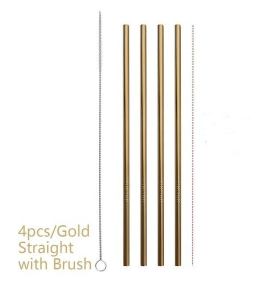 Colourful Reusable Stainless Steel Straws $19.50 Dana Fashion Color: Gold style: STRAIGHT Dana's Kitchen Overview: Food grade stainless steel material, safe and reliable Threaded non-slip lines Colorful colors, multiple choices Specifications: Material: S
