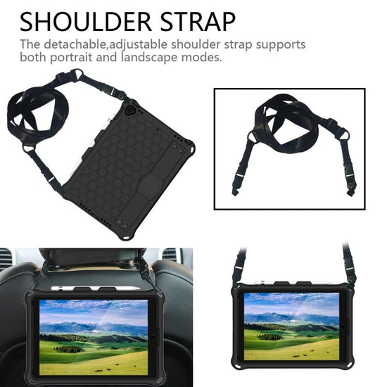 Compatible with Apple, New iPad 10.2 Honeycomb EVA Cover $38.34 Dana Fashion Color: Black Style: IPad Air1Air2PRO Baby & Mother Note：Non-Apple branded products,Compatible with iPhone models Material: EVA Style: back cover Style: Europe and America Popular