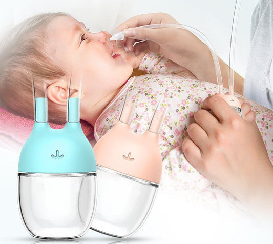 Convenient Baby Safe Nose Cleaner Vacuum Suction Nasal Mucus Runny Aspirator Inhale Baby Kids Healthy Care Stuff $7.06 Dana Fashion Color: Blue Baby & Mother Overview Anti-backflow long and short hole design: the long nozzle is connected to the nasal suct