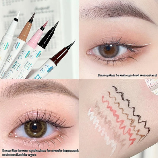 Cool Sense Spirit Still Liquid Eyeliner Color Series $15.00 Dana Fashion Color Classification: Milk White makeup Product information: Color: white, brown, black, watermelon red Applicable population: general population Specification: Standard specificatio