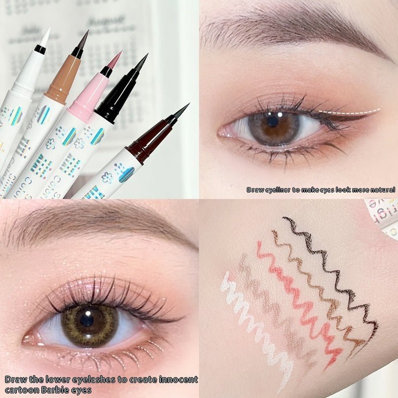 Cool Sense Spirit Still Liquid Eyeliner Color Series $15.00 Dana Fashion Color Classification: Milk White makeup Product information: Color: white, brown, black, watermelon red Applicable population: general population Specification: Standard specificatio