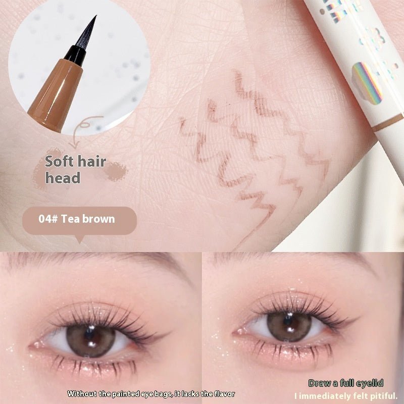Cool Sense Spirit Still Liquid Eyeliner Color Series $15.00 Dana Fashion Color Classification: Tea Beige Brown makeup Product information: Color: white, brown, black, watermelon red Applicable population: general population Specification: Standard specifi