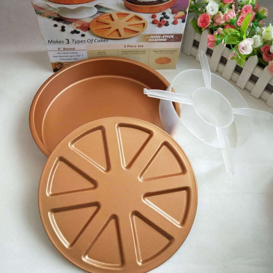 Copper Chef Perfect Cake Pan $34.12 Dana Fashion Color: Brown Dana's Kitchen Copper Chef Perfect Cake Pan Product material: titanium steel + PP Product size: mold diameter 24.8*4.3H cm Cover diameter 22.3cm Color box size: 25*25*6.7cm Single gross weight: