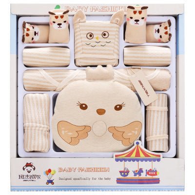 Cotton baby clothes $72.11 Dana Fashion Color: Beige Baby Clothing Gift box content: boxed + accessories / supplies Fabric technology: soft treatment Thickness: General Suitable age group: Newborn (0~1 year old, 80cm and below) Closed style: single breast