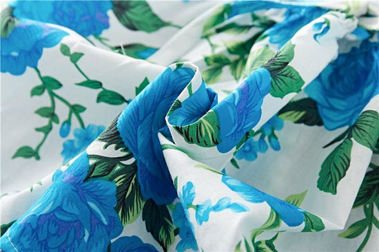 Cotton Baby Ruffled Floral Print Dress $37.17 Dana Fashion Color: Blue Child size: 12M Baby Clothing Product information: Material: Cotton Style: simple and stylish Features:Print Colour: blue, pink, red, yellow Packing list: Dress*1 Product Image: