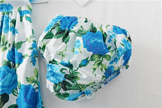 Cotton Baby Ruffled Floral Print Dress $37.17 Dana Fashion Color: Blue Child size: 12M Baby Clothing Product information: Material: Cotton Style: simple and stylish Features:Print Colour: blue, pink, red, yellow Packing list: Dress*1 Product Image:
