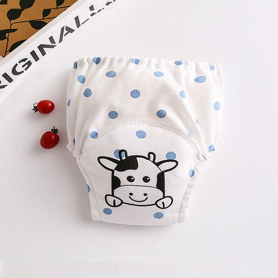 Cotton diaper pocket baby learning pants pull-up pants $15.15 Dana Fashion Color: Bear Size: 100 Baby Clothing Printed gauze diaper fabric: table: pure cotton lining: 4 layers of pure cotton gauze, middle: waterproof TPU+ cotton towel, actual 7 layers Was