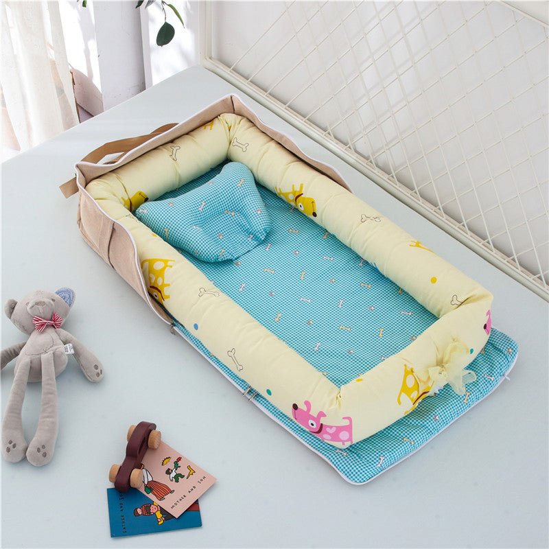 Cotton Portable Baby Crib Newborn Foldable $107.86 Dana Fashion Color: Wang Wang Baby & Mother Overview： Anti-pressure crib, professionally care for your baby Protective isolation, comfortable sleep Adjustable crossbody shoulder strap Give babies a sense