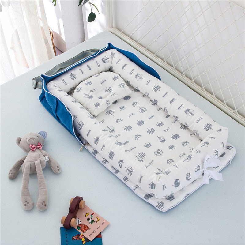 Cotton Portable Baby Crib Newborn Foldable $107.86 Dana Fashion Color: British Crown Baby & Mother Overview： Anti-pressure crib, professionally care for your baby Protective isolation, comfortable sleep Adjustable crossbody shoulder strap Give babies a se