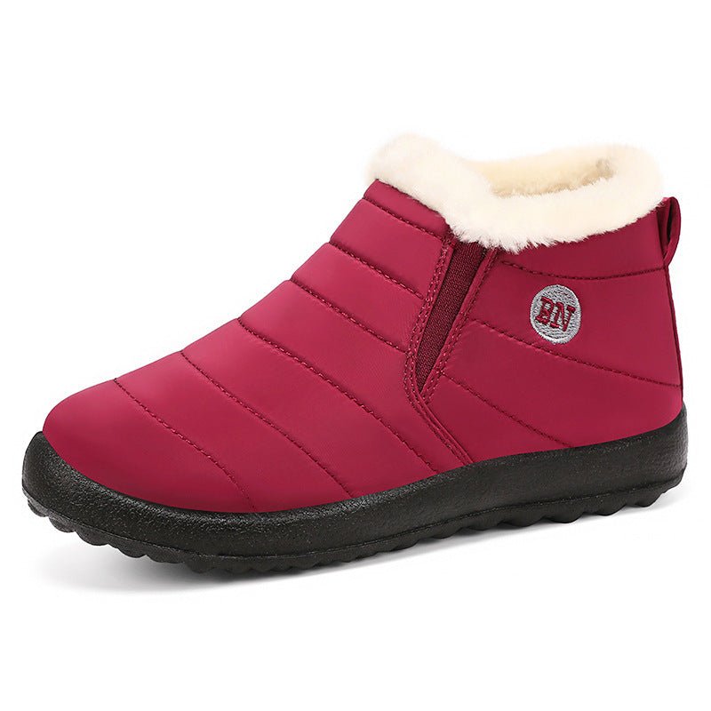 Cotton Shoes Fleece Lined Padded Warm Keeping Lightweight $29.99 Dana Fashion Color: Red Size: 36 Women's shoes Product information: Color: DZ-GM-961 Black (cross-border bag),DZ-GM-961 red (cross-border bag),DZ-GM-961 Blue (cross-border bag),DZ-GM-961 Gre