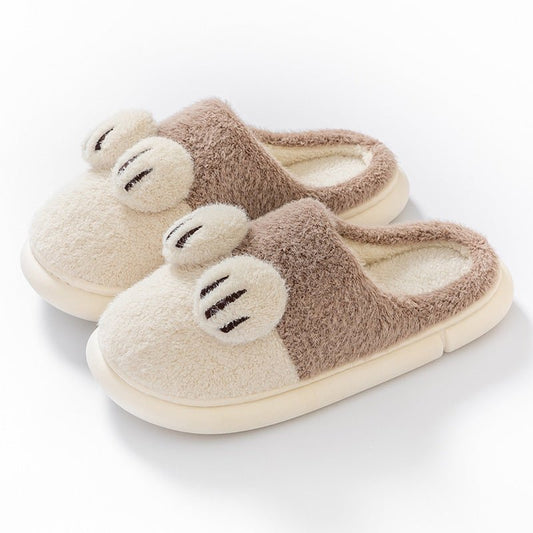 Cotton Slippers Female Cat's Paw Home Couple $30.27 Dana Fashion Color: Coffee Size: 40to41 Women's shoes Product information: Color: pink, yellow, coffee, green, gray Heel height: 3cm Heel shape: Oval Size: 36-37,38-39,40-41,42-43,44-45 Sole material: pv